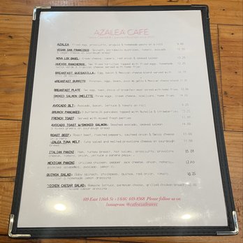 Azalea - menu - Coffee & Tea Near Me - New York, New York Azalea - menu - Coffee & Tea Near Me - New York, New York
