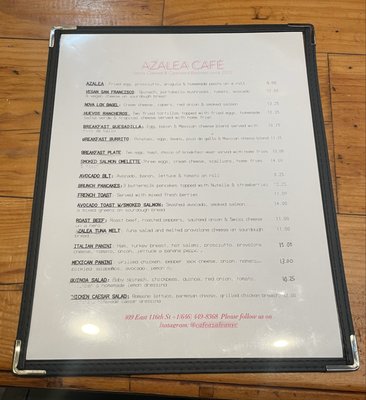 Menu photo 1 Azalea New York, NY Menu photo 1 Azalea New York, NY