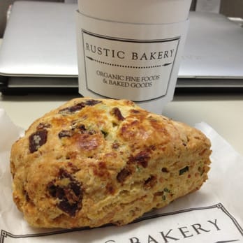 Rustic Bakery - Bacon cheddar scallion scone w/ yummy coffee - Bakeries Near Me - Larkspur, California