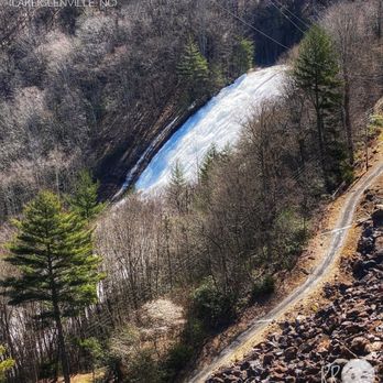 High Falls - South Trail - Nearby Onion Falls! The Dam is at the top of these falls. - Hiking Near Me - Cullowhee, North Carolina