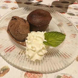 Chocolate cake and icecream Chocolate cake and icecream