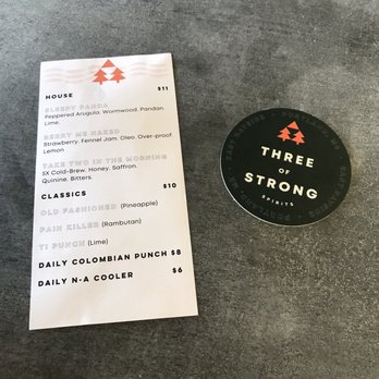 Three of Strong Spirits - Menu - Distilleries Near Me - Portland, Maine Three of Strong Spirits - Menu - Distilleries Near Me - Portland, Maine