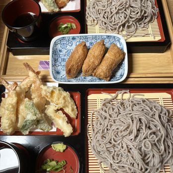 Sobakatsu - Tempura ten zaru (cold) soba with inari combo - Japanese Near Me - San Francisco, California Sobakatsu - Tempura ten zaru (cold) soba with inari combo - Japanese Near Me - San Francisco, California