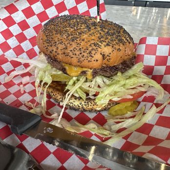 Chip's Old Fashioned Hamburgers - 1/3 lb. Burger with regular poppyseed bun - Fish & Chips Near Me - Plano, Texas