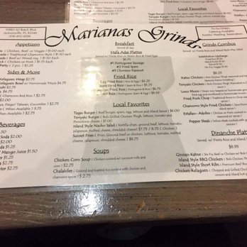 Marianas Grinds - menu - Hawaiian Near Me - Jacksonville, Florida Marianas Grinds - menu - Hawaiian Near Me - Jacksonville, Florida