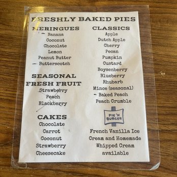 Pie 'n Burger - Dessert menu - Burgers Near Me - Pasadena, California