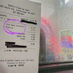 Discount after 10 car washes!