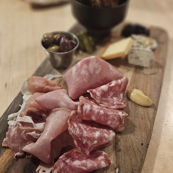 Native Fields - CHEESE & CHARCUTERIE BOARD
3 Kinds of Cheese,3 Kinds of Salami, Toast, Jam,
Olives and Cornichons
$26 - New American Near Me - Walnut, California Native Fields - CHEESE & CHARCUTERIE BOARD
3 Kinds of Cheese,3 Kinds of Salami, Toast, Jam,
Olives and Cornichons
$26 - New American Near Me - Walnut, California