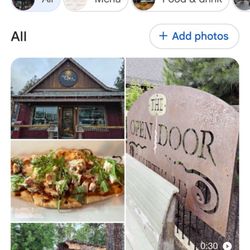 The Open Door - See for food pics and other site references
