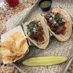 Beef brisket tacos