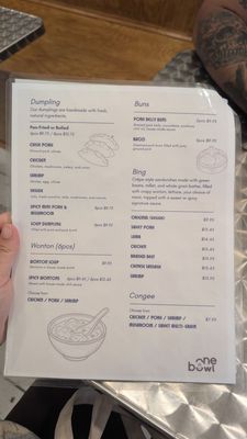 Menu photo 1 One Bowl Brooklyn, NY