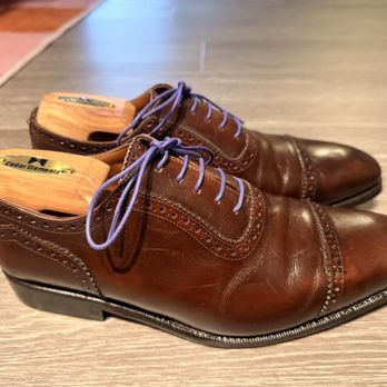Carlos Shoe Service - Regular maintenance of leather cap-toe shoes to keep them looking fresh. - Shoe Repair Near Me - San Francisco, California Carlos Shoe Service - Regular maintenance of leather cap-toe shoes to keep them looking fresh. - Shoe Repair Near Me - San Francisco, California