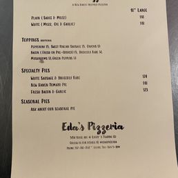the menu