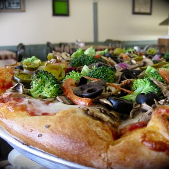 Frank's Place - Our custom made veggie pizza... LOVE the variety of options! - Pizza Near Me - Manchester, Michigan