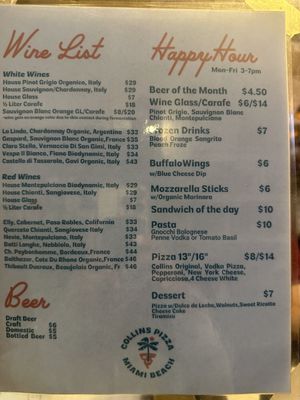 Menu photo 1 Collins Pizza Miami Beach, FL
