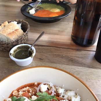 Palreal - He got huevos rancheros divorciados, and my plate was the red chorizo chilaquiles. - Cafeteria Near Me - Guadalajara, JAL