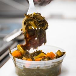 Warehouse BBQ - Collard greens with smoked turkey neck