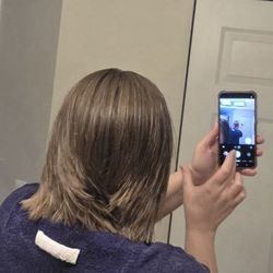 Erica gave me a ponytail haircut layers, you did dirty with this haircut