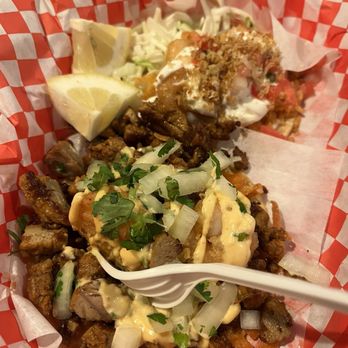 Taco Taco Poway - Cameron Puerquito taco (outstanding) and garlic shrimp taco. - Mexican Near Me - Poway, California Taco Taco Poway - Cameron Puerquito taco (outstanding) and garlic shrimp taco. - Mexican Near Me - Poway, California