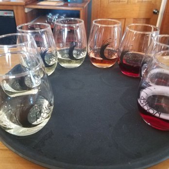Prairie Moon Winery - My flight of 8 - Wineries Near Me - Ames, Iowa