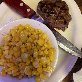Texas Roadhouse - Butter corn and 6oz sirloin steak - Barbeque Near Me - Rialto, California