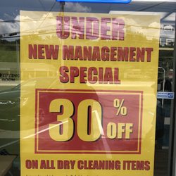 Crown Cleaners - under New Management! 30% off all discount except house hold items and laundry shirts