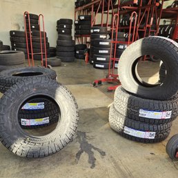My new tires were waiting for me when I arrived.