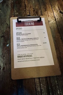 Menu photo 2 Fornino- Greenpoint Brooklyn, NY Menu photo 2 Fornino- Greenpoint Brooklyn, NY