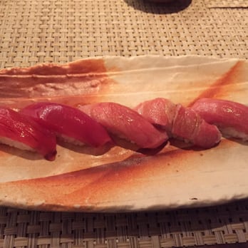 MF Sushi - 5 different cuts of tuna. - Sushi Bars Near Me - Houston, Texas
