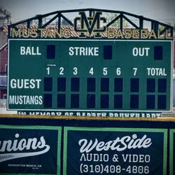 Westside AV - WE WERE BLESSED TO DESIGN AND INSTALL A NEW AUDIO SYSTEM FOR MIRA COSTA'S HS BASEBALL TEAM & NOW SPONSORING THEM AS WELL.  GO MUSTANGS!!!