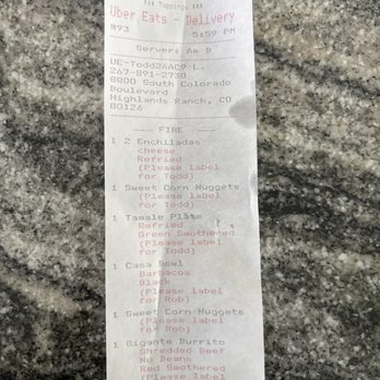 Casa Caliente Restaurant & Cantina - Receipt - Mexican Near Me - Highlands Ranch, Colorado Casa Caliente Restaurant & Cantina - Receipt - Mexican Near Me - Highlands Ranch, Colorado