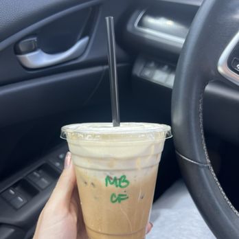 Cuppa Cuppa Drive Thru - banana magic iced latte with mac nut cold foam - Coffee & Tea Near Me - San Diego, California