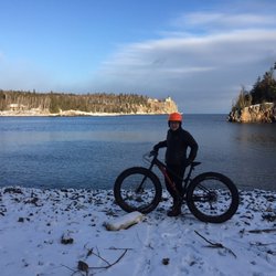 SpokeNGear Cyclery and Outdoor - Fat tire biking in Split Rock Lighthouse State Park!