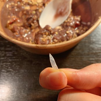 Kokomo - Inedible plastic shard found in my bowl - Vegetarian Near Me - Vancouver, British Columbia