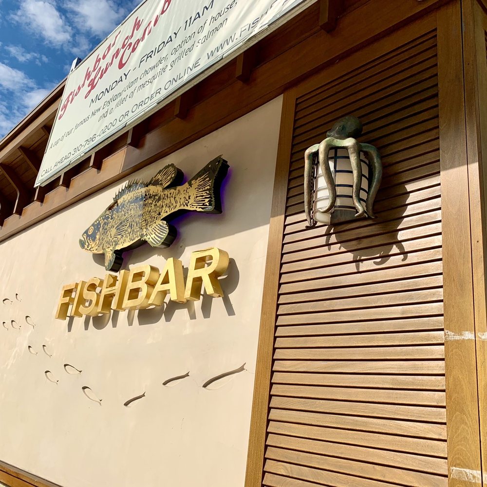 FishBar - Fish bar sign - Seafood Near Me - Manhattan Beach, California FishBar - Fish bar sign - Seafood Near Me - Manhattan Beach, California