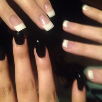 Megacare Nails & Spa - Bad pic..me and my friends nails (both got French tip acrylics) - Waxing Near Me - Arcadia, California