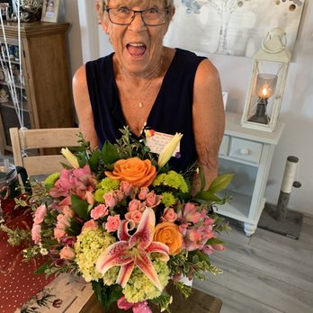 Karen's Flowers - Grandma and her birthday bouquet. - Florists Near Me - Mesa, Arizona Karen's Flowers - Grandma and her birthday bouquet. - Florists Near Me - Mesa, Arizona