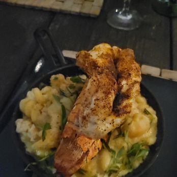 Sol by the Sea - Seafood Mac and cheese with lobster tail - Caribbean Near Me - Key Largo, Florida Sol by the Sea - Seafood Mac and cheese with lobster tail - Caribbean Near Me - Key Largo, Florida