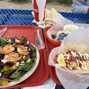 Tin Fish - Grilled shrimp plate Mahi mahi taco and clam chowder - Seafood Near Me - Oceanside, California Tin Fish - Grilled shrimp plate Mahi mahi taco and clam chowder - Seafood Near Me - Oceanside, California
