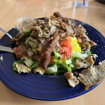 Pitas In Paradise - Greek Salad with gyro meat - Mediterranean Near Me - Crested Butte, Colorado Pitas In Paradise - Greek Salad with gyro meat - Mediterranean Near Me - Crested Butte, Colorado
