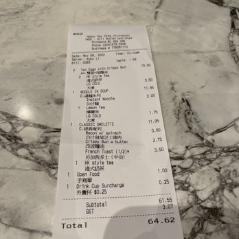 Happy Day Cafe - Hong Kong Style Cafe Near Me - Richmond, British Columbia