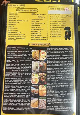 Menu photo 3 Los 3 Nortenos Pickerington, OH