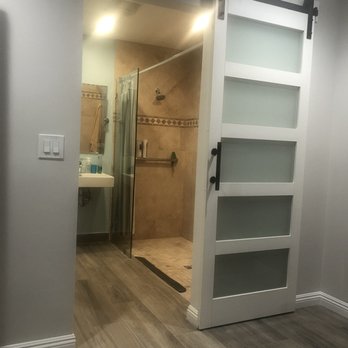 Discount Flooring Kitchen & Bath - Master Bath Barn Door Closed - Flooring Near Me - Glendora, California Discount Flooring Kitchen & Bath - Master Bath Barn Door Closed - Flooring Near Me - Glendora, California