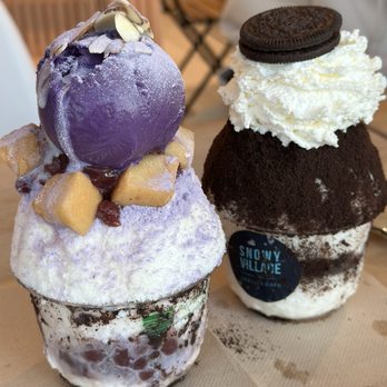 Snowy Village - Taro and Oreo BINGSOO - Shaved Ice Near Me - Seattle, Washington Snowy Village - Taro and Oreo BINGSOO - Shaved Ice Near Me - Seattle, Washington