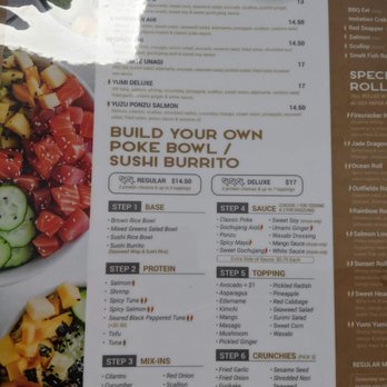 YUMI Sushi Tea & Sake - Menu 4 July 2022 - Sushi Bars Near Me - High Point, North Carolina