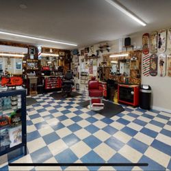 Grit Barbershop & Salon - Interior, enjoy your free drink with service!