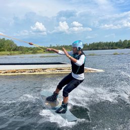 Vaja doing a butter slide on her wakeboard at Nona Adventure Park ;D Vaja doing a butter slide on her wakeboard at Nona Adventure Park ;D