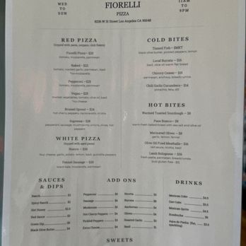 Fiorelli Pizza - The (printed) menu (as of 11/1/25) - Pizza Near Me - Los Angeles, California Fiorelli Pizza - The (printed) menu (as of 11/1/25) - Pizza Near Me - Los Angeles, California