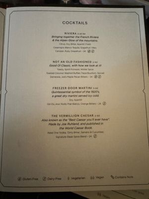 Menu photo 5 THE VERMILLION ROOM Banff, AB Menu photo 5 THE VERMILLION ROOM Banff, AB