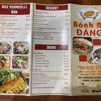 Banh mi Dang - Menu - Soup Near Me - Evans, Georgia Banh mi Dang - Menu - Soup Near Me - Evans, Georgia